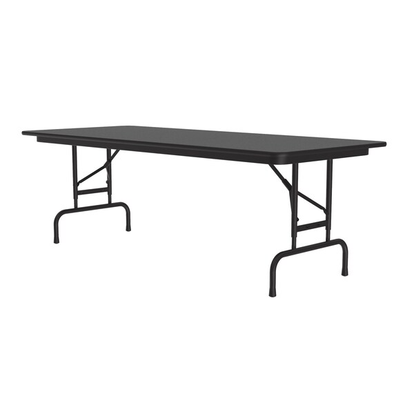 CFA Adjustable Melamine Folding Tables 30x60 Black Granite